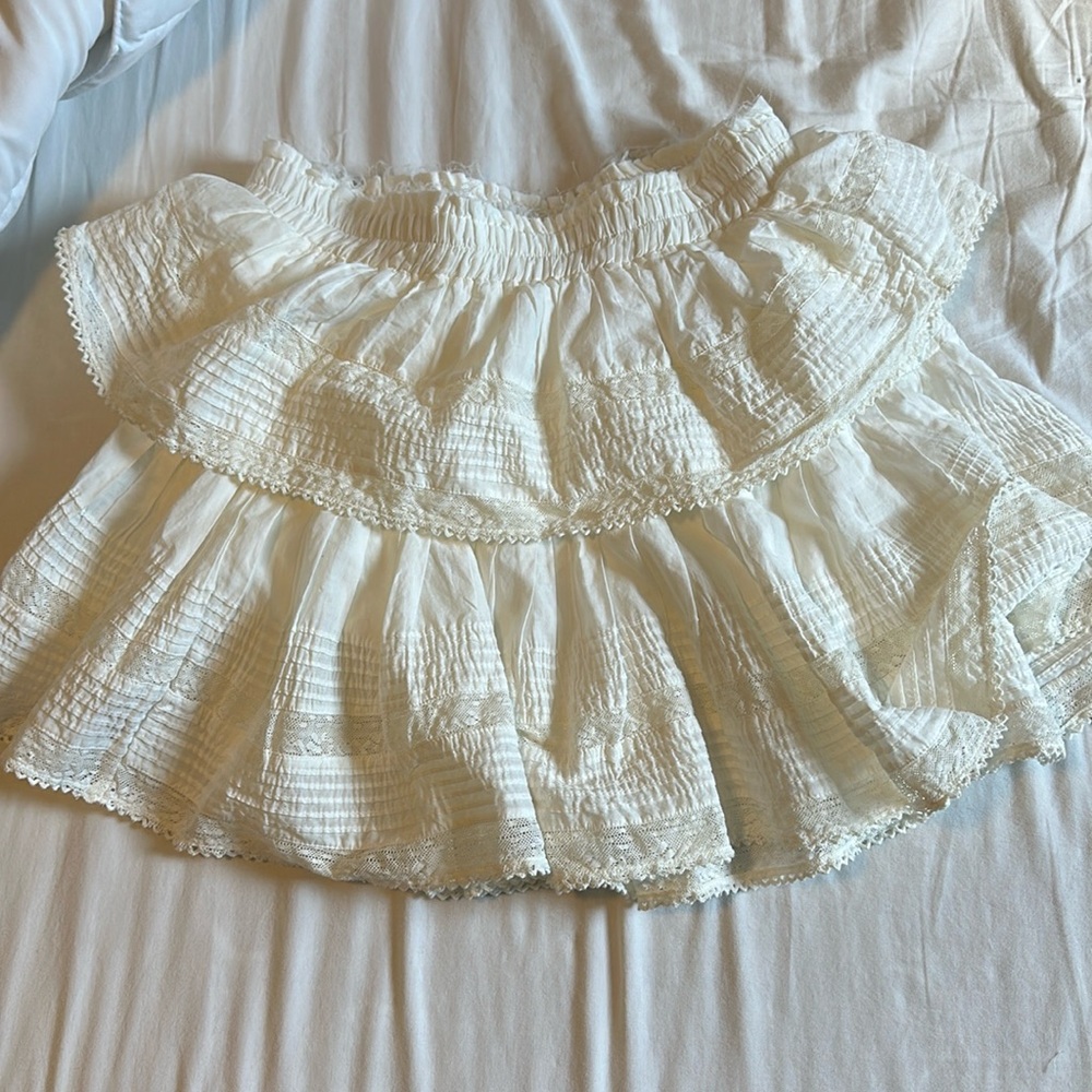 Brand new love shack fancy antique white skirt. Never worn